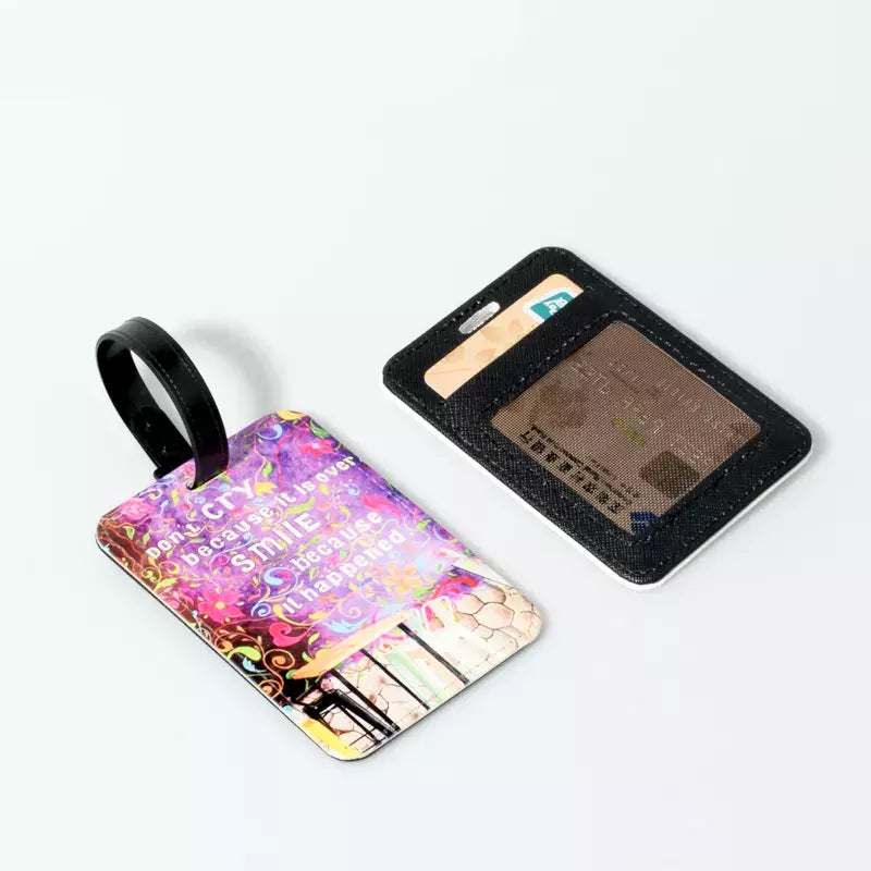 Luggage tags sublimation PU leather