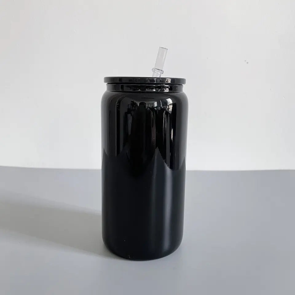 16oz coloured glass can tumbler