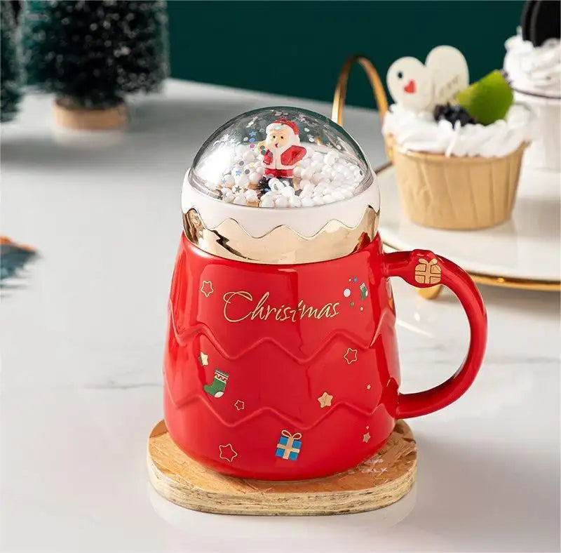 Christmas dome lid mug gift boxed