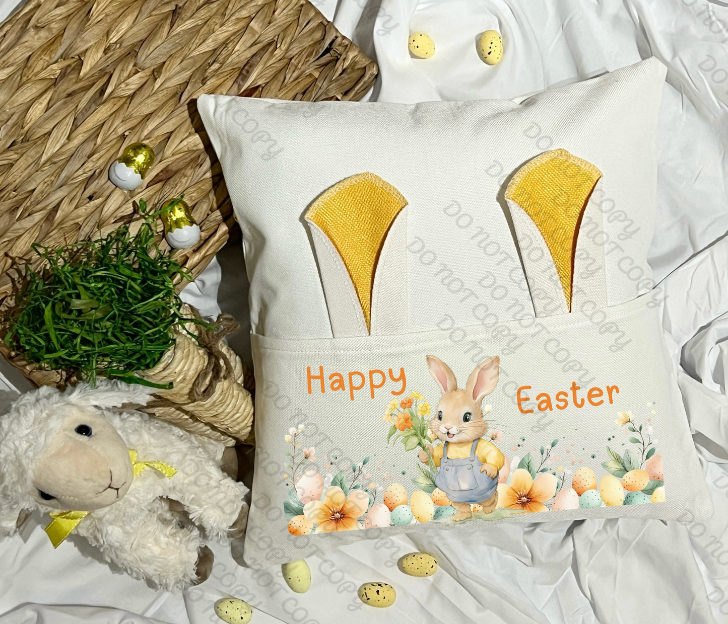 Easter book cushion cover