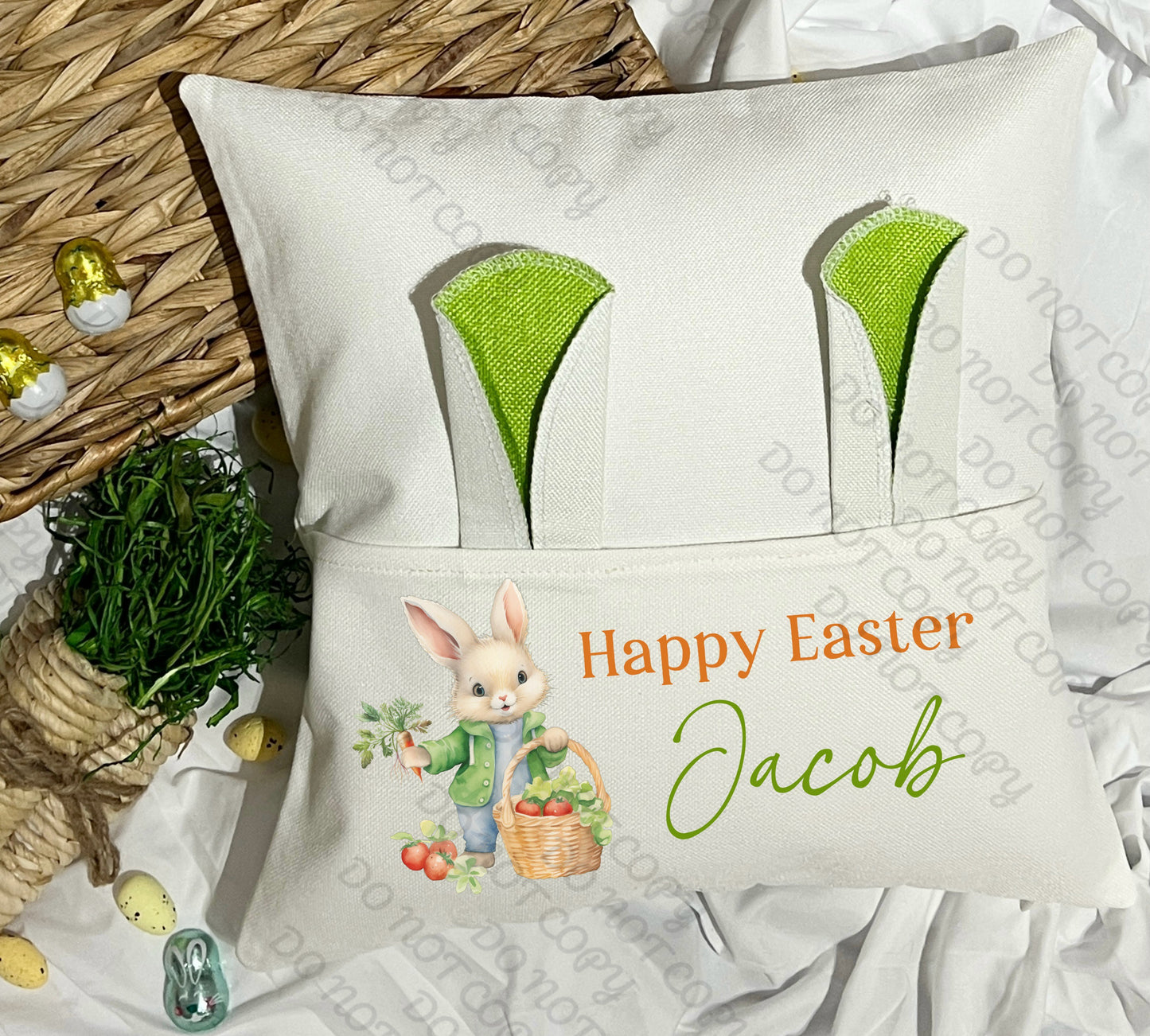 Easter book cushion cover