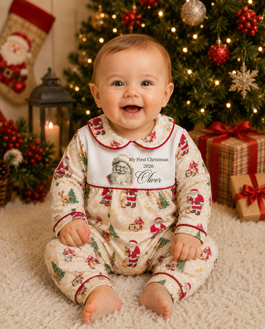 Christmas Santa's Forest Friends Rompers