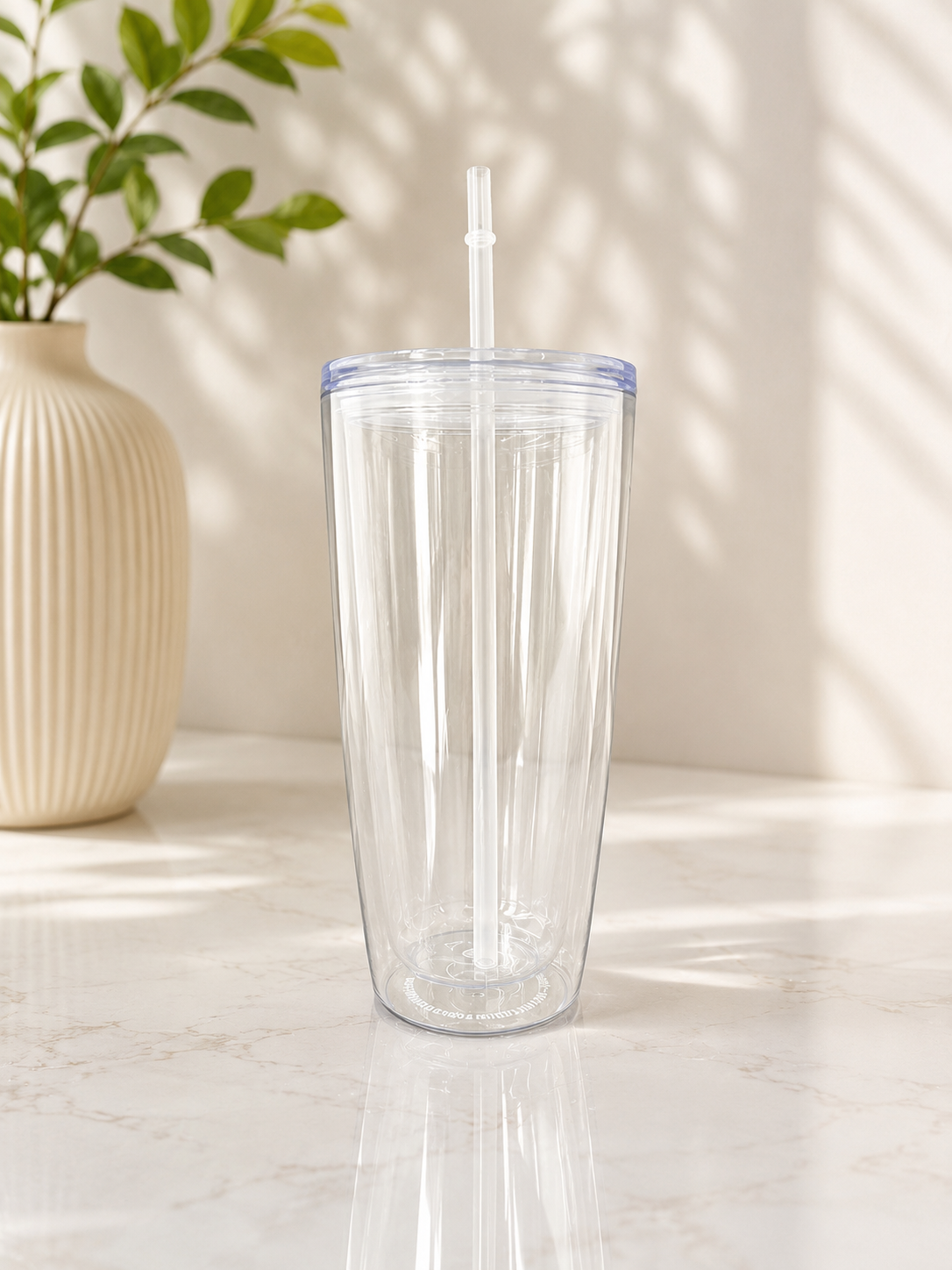 Snow globe acrylic 24oz tumbler