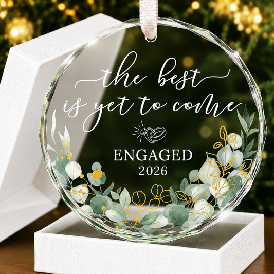 Crystal glass round ornament 78mm