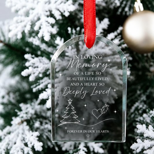 Crystal glass arch ornament