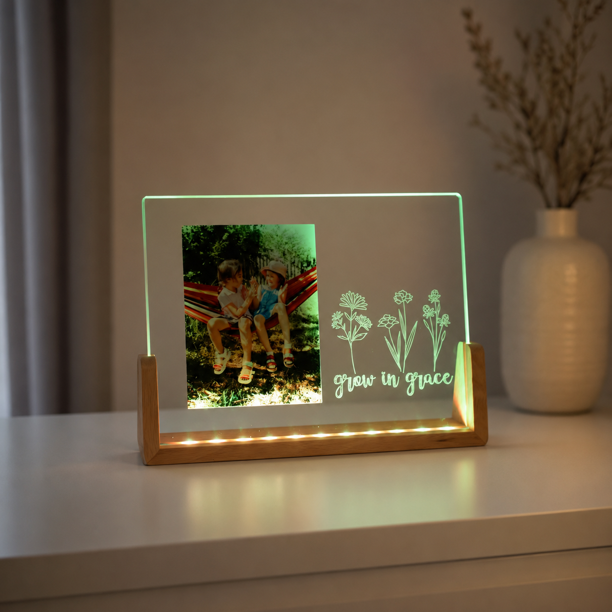 Photo frame LED-RGB sublimation glass