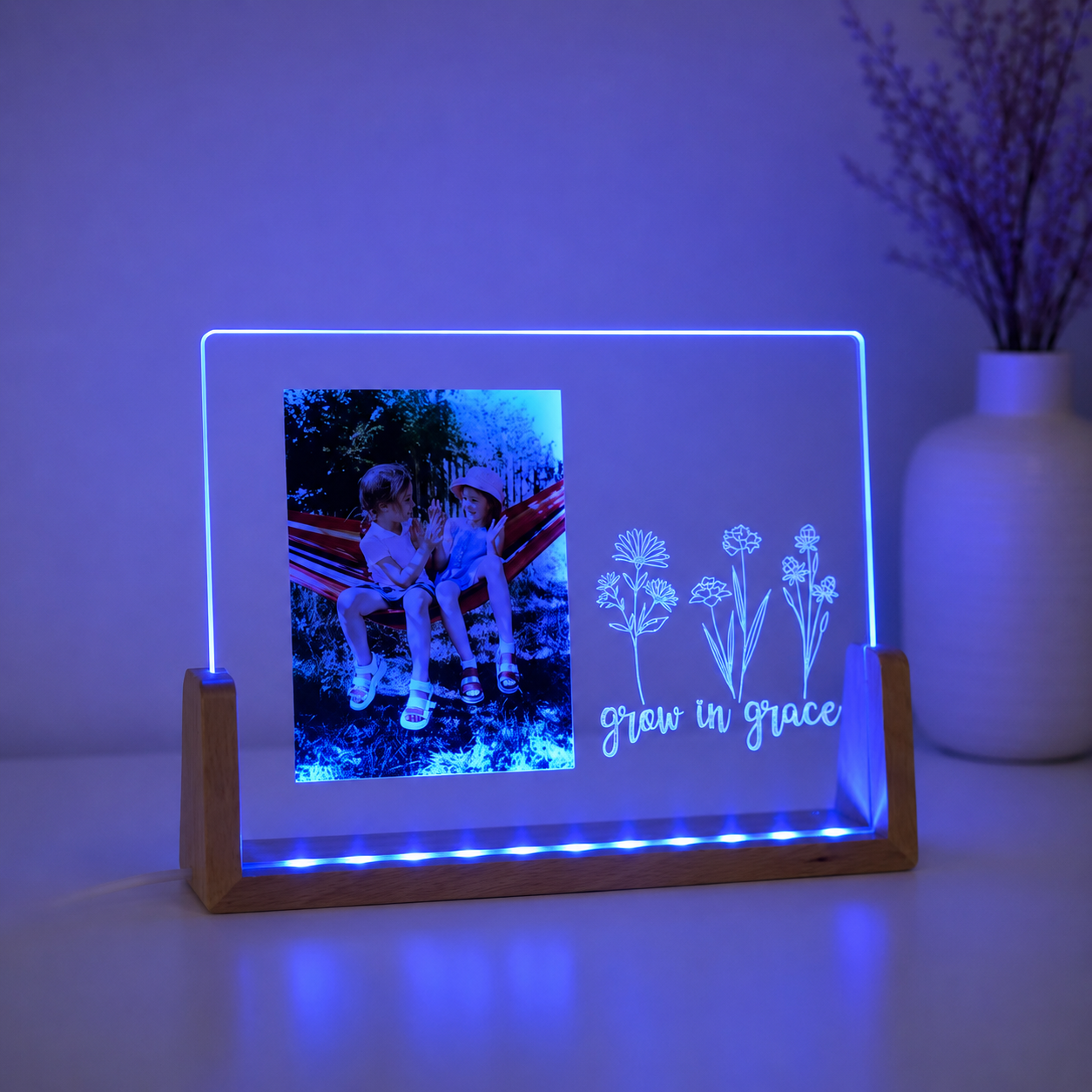 Photo frame LED-RGB sublimation glass