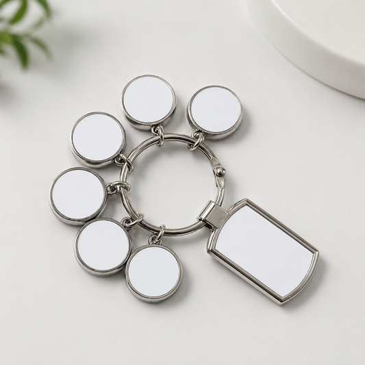 Multi-charm sublimation keyring