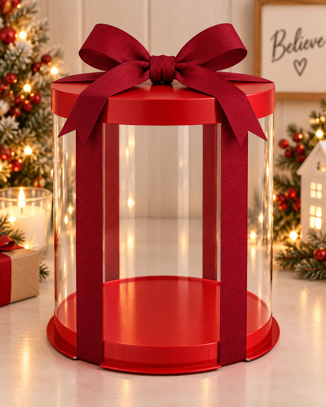 Ribbon Vintage red satin 25mm