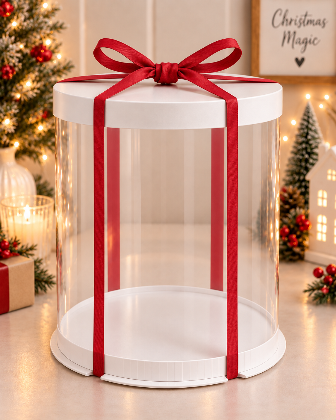 Ribbon Christmas red 15mm
