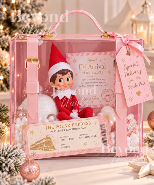 Elf arrival display case - Pink