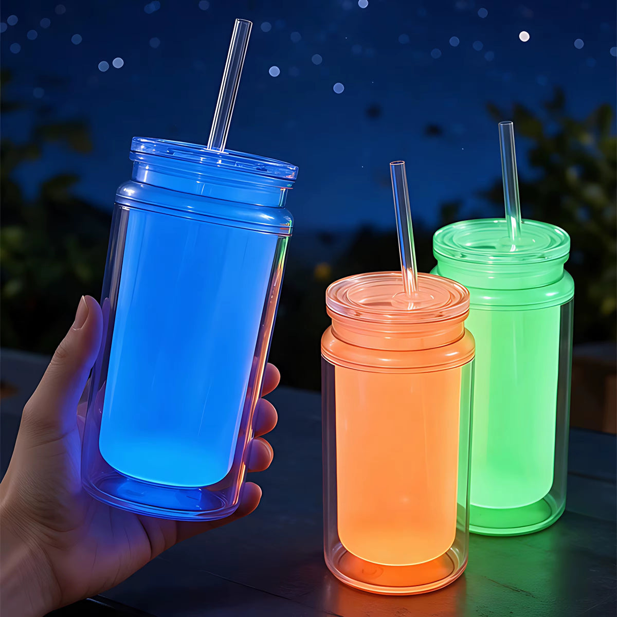 Glow Snowglobe tumbler 16oz
