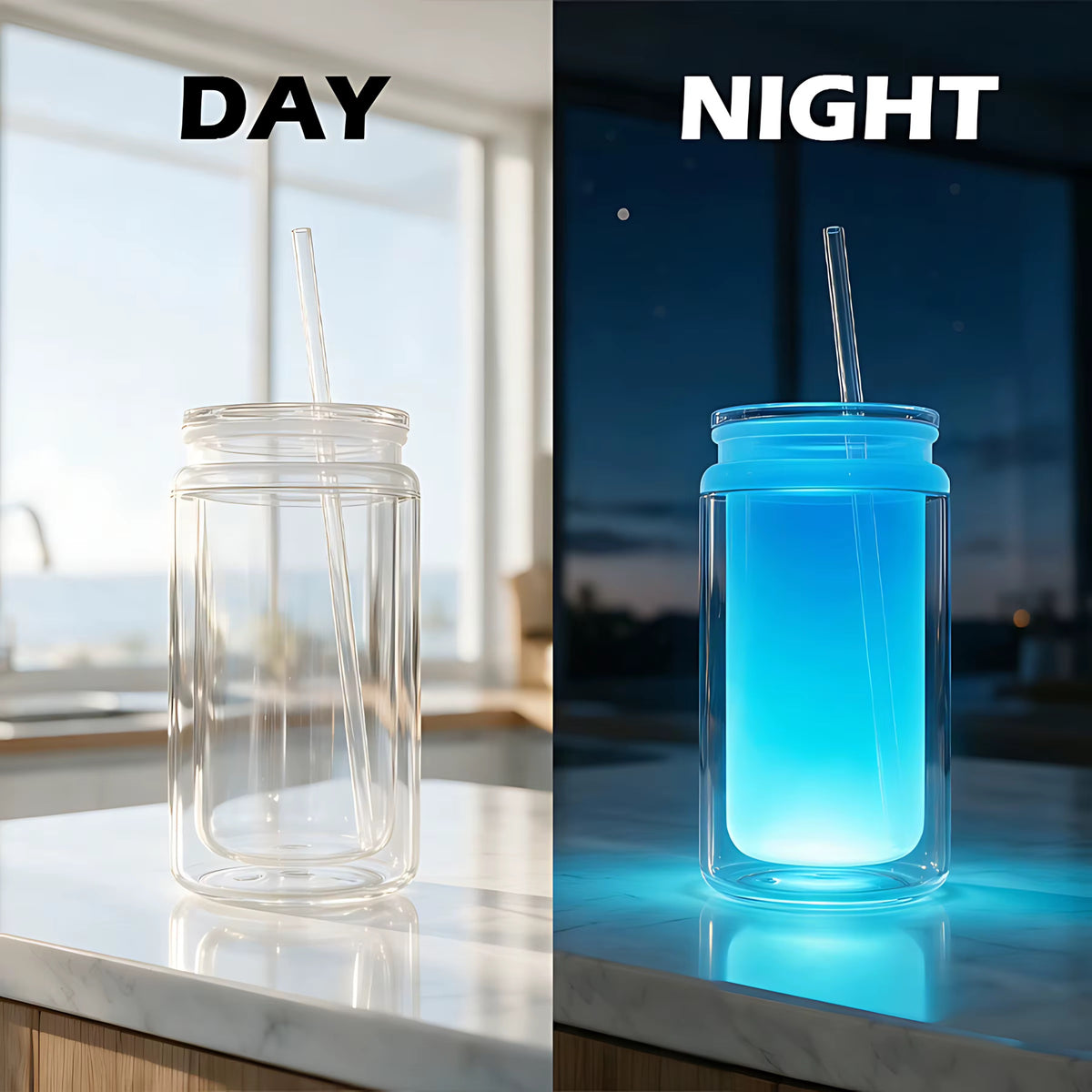 Glow Snowglobe tumbler 16oz