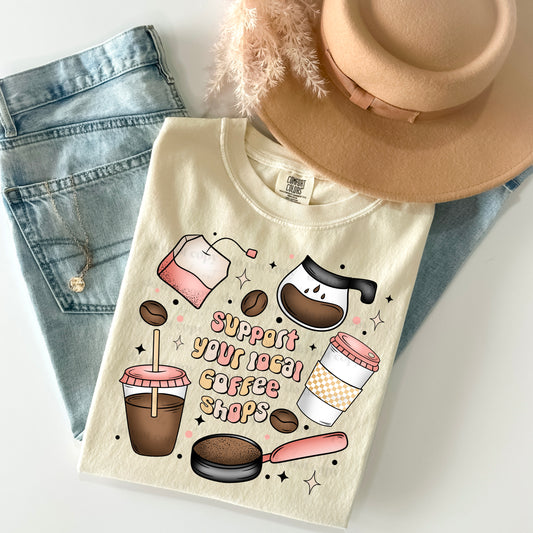 Local coffee shops - single sublimation print