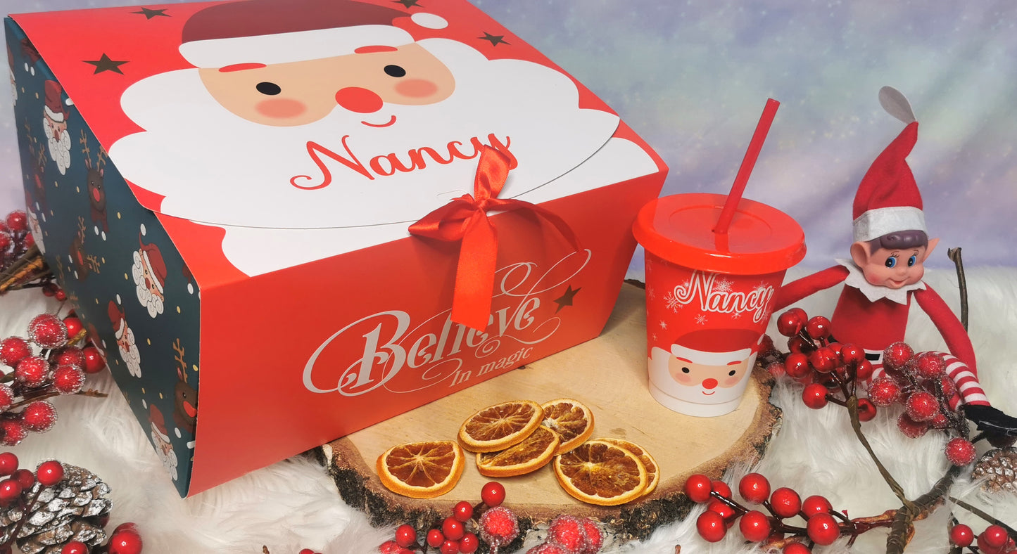 Santa boxes custom red and GREY (packs of 10)