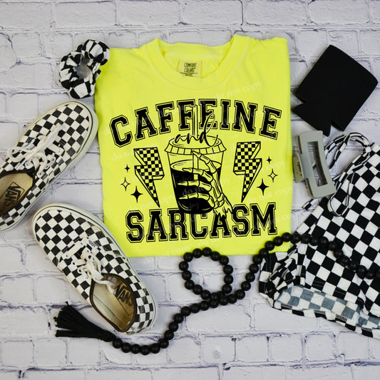 Caffeine & sarcasm - single sublimation print