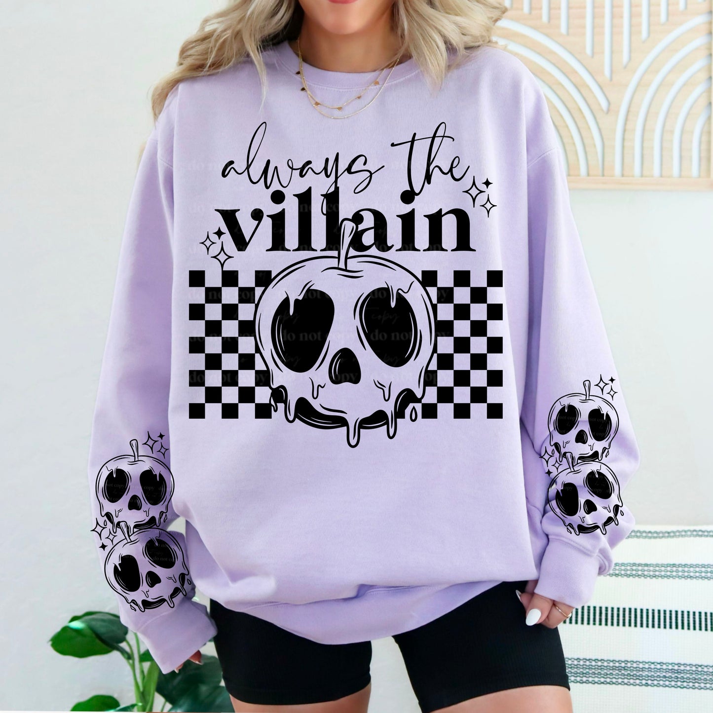 Always the villain black- single sublimation print