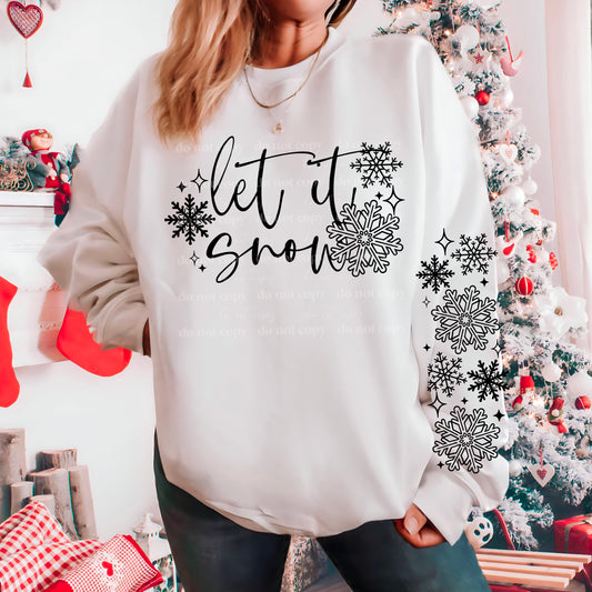 Let it snow black- single sublimation print