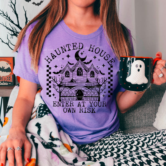 Haunted House enter at your own risk - single sublimation print