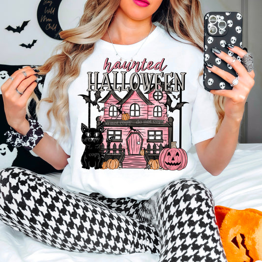 Haunted Halloween pink - single sublimation print