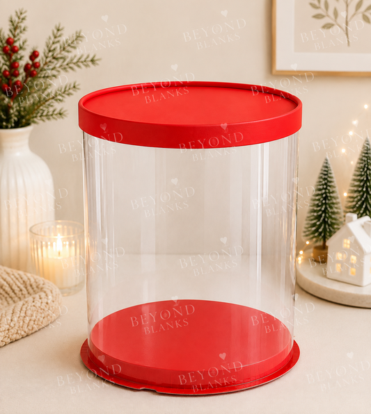 Cylinder Cake box - Red