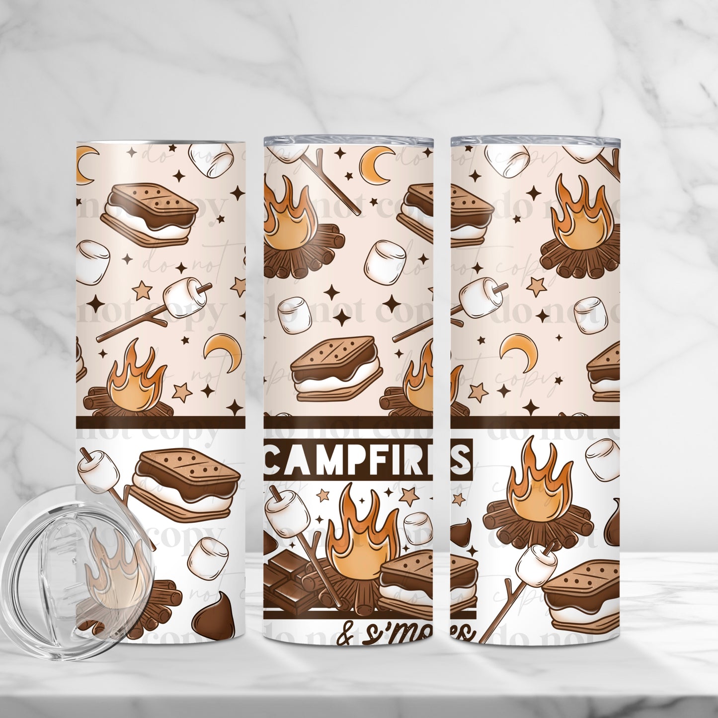 Campfires and S'mores wrap - 20oz print