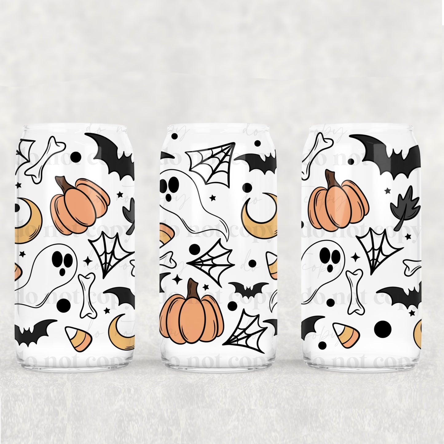 Spooky doodles 16oz wrap