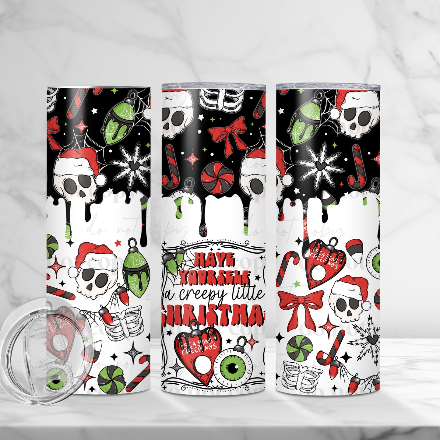 Creepy Christmas wrap - 20oz print