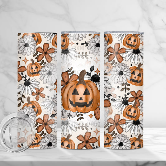 Floral pumpkin wrap - 20oz print