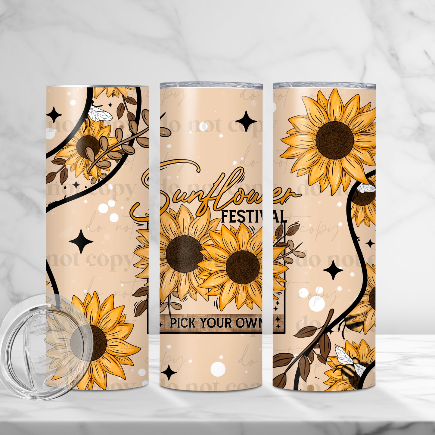 Sunflower festival wrap - 20oz print