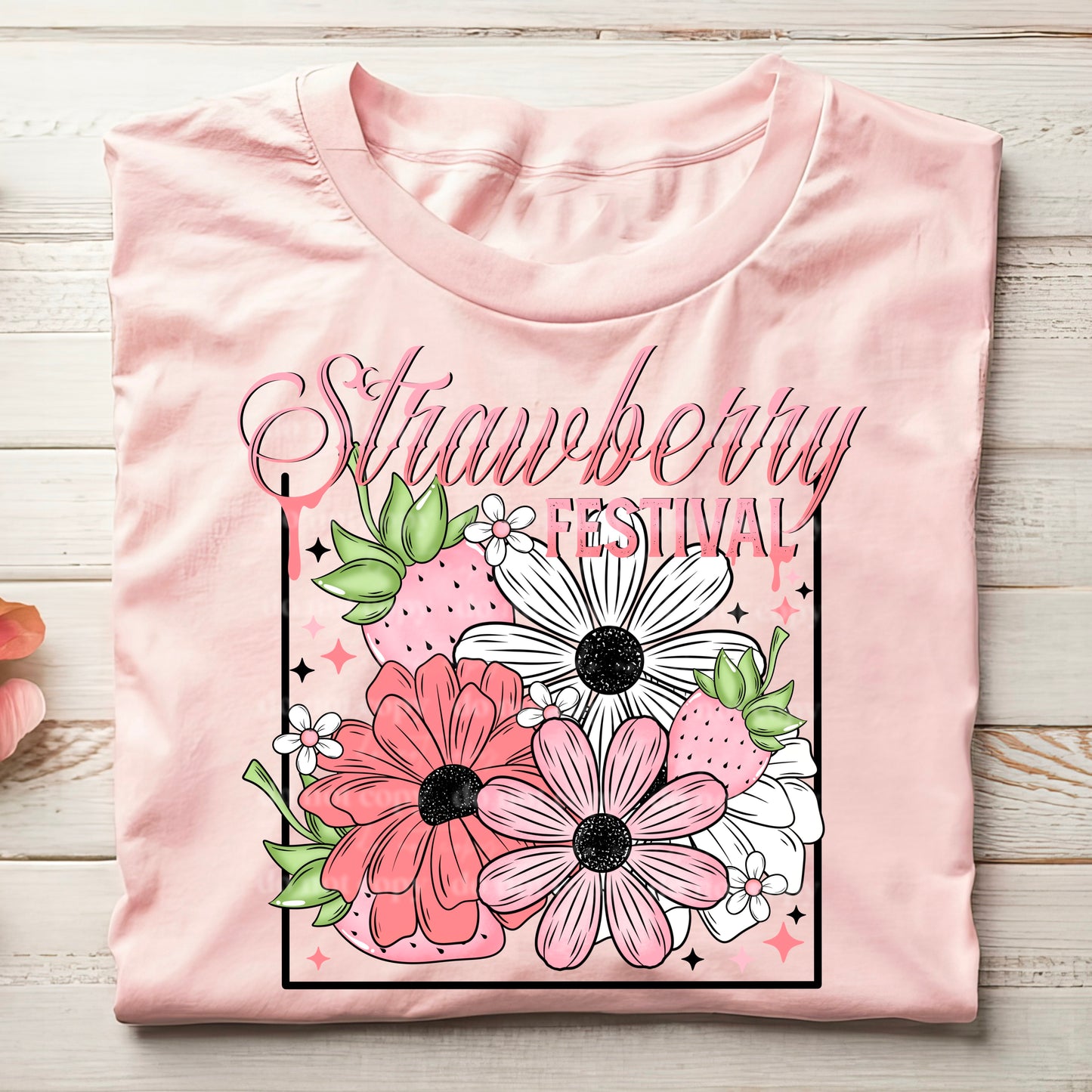 Strawberry festival UV-DTF (solid substrates) decal