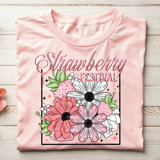 Strawberry festival UV-DTF (solid substrates) decal