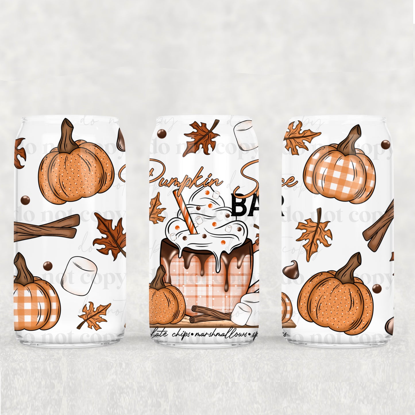 Pumpkin spice bar 16oz wrap