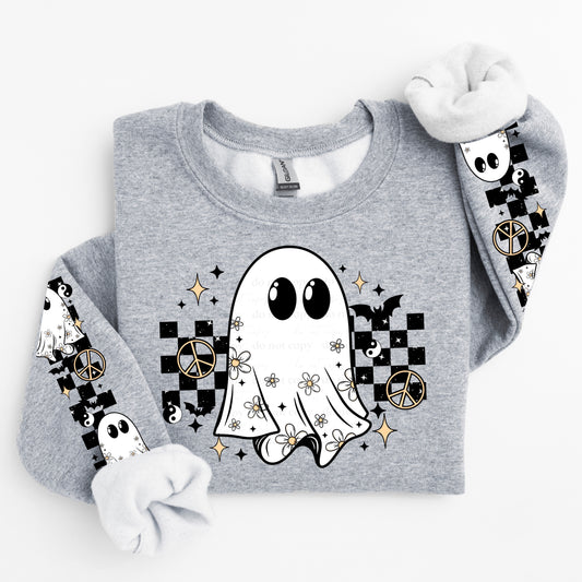 Daisy checker ghost sleeve UV-DTF (solid substrates) decal