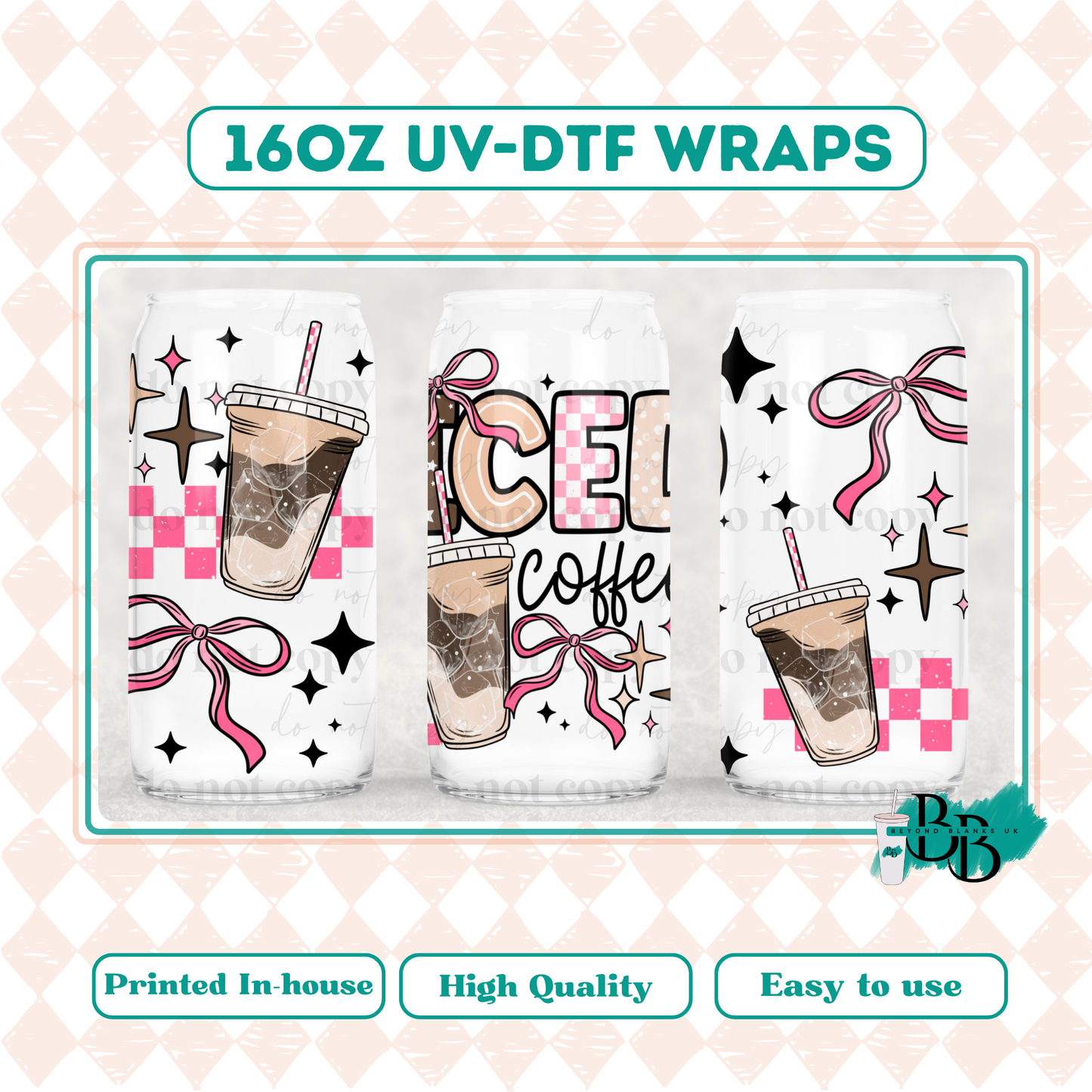 UVDTF 16oz wrap-Iced coffee