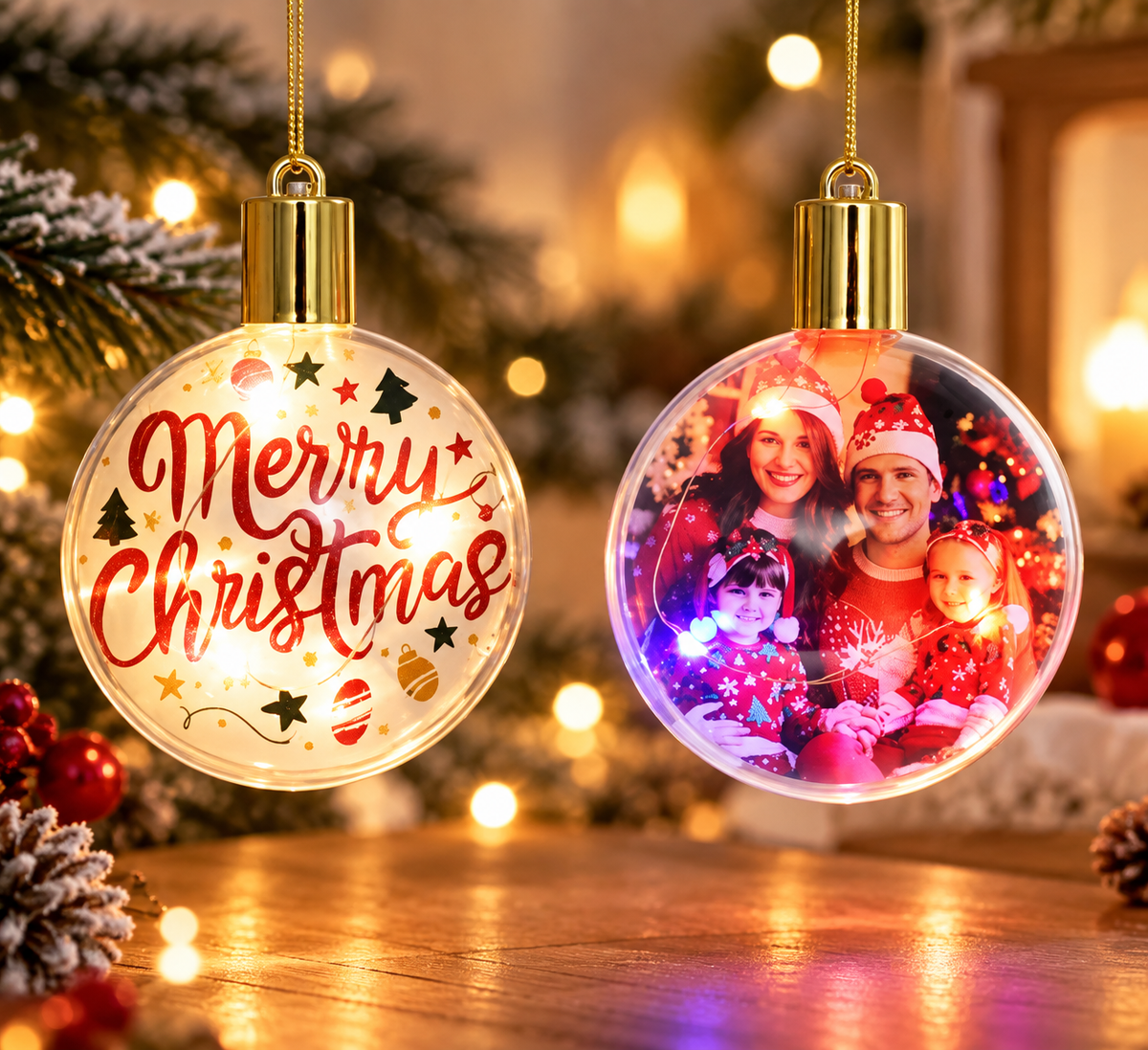 LED sublimation baubles