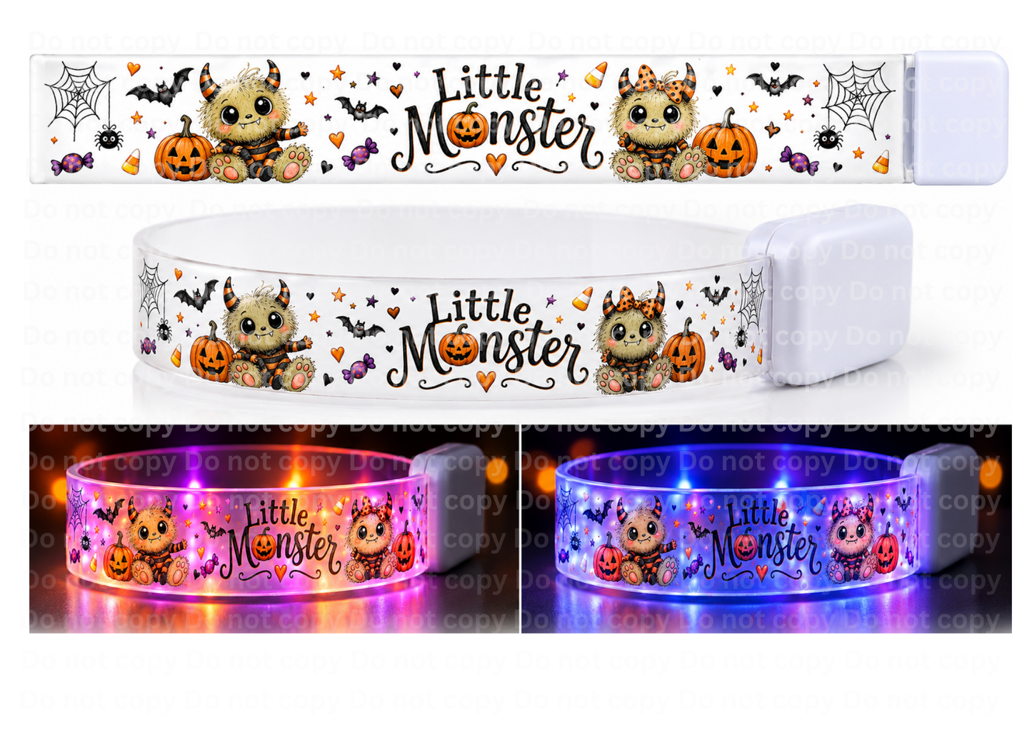 UVDTF - LED wristband -Little monster 2