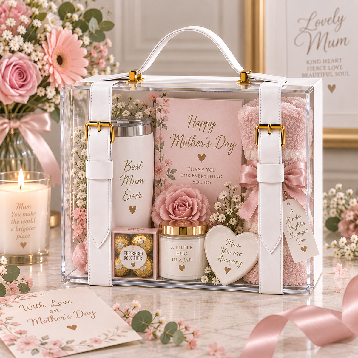 White luxury briefcase - display box