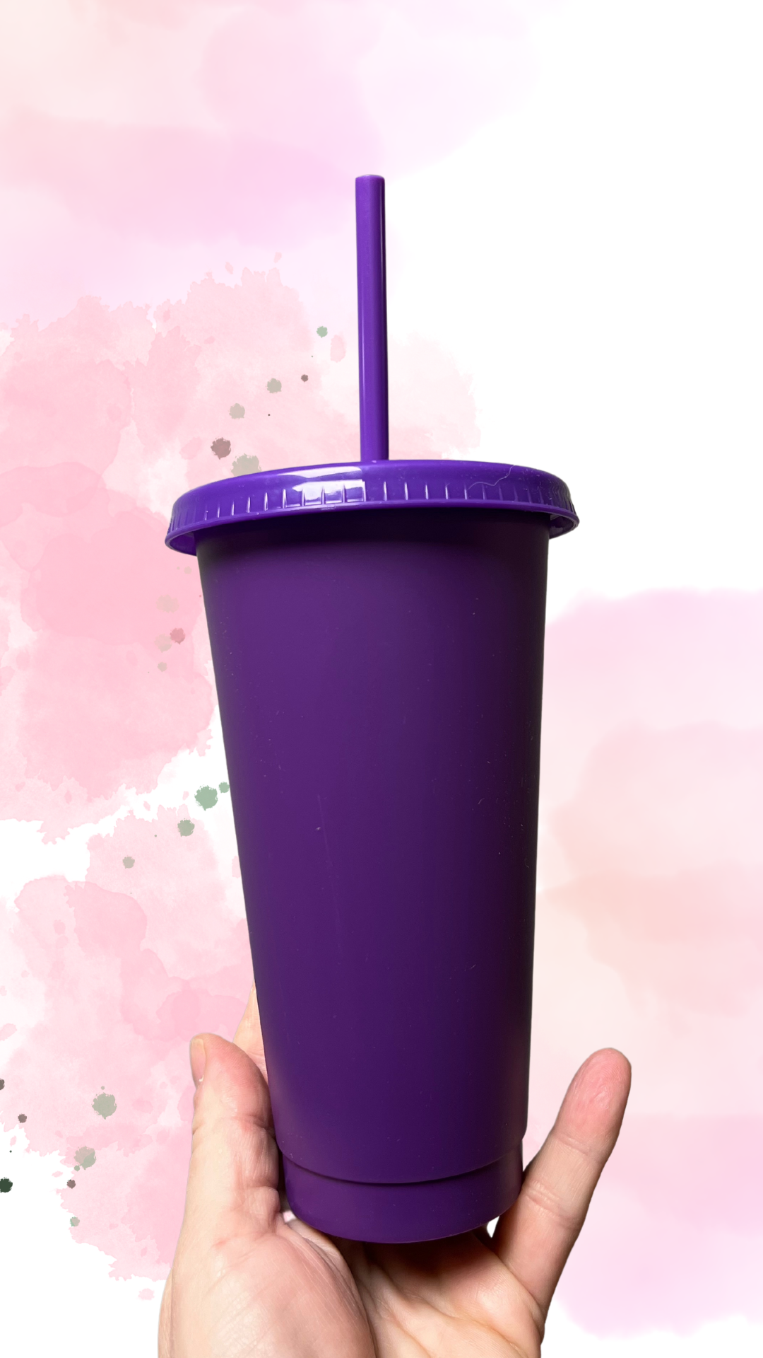 plastic tumbler 24oz -purple #12