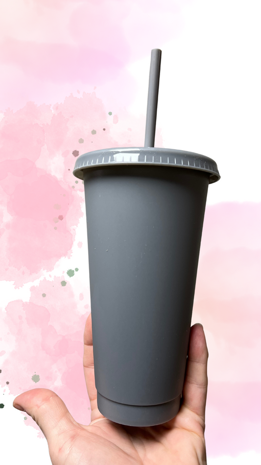 Plastic tumbler 24oz- grey #13