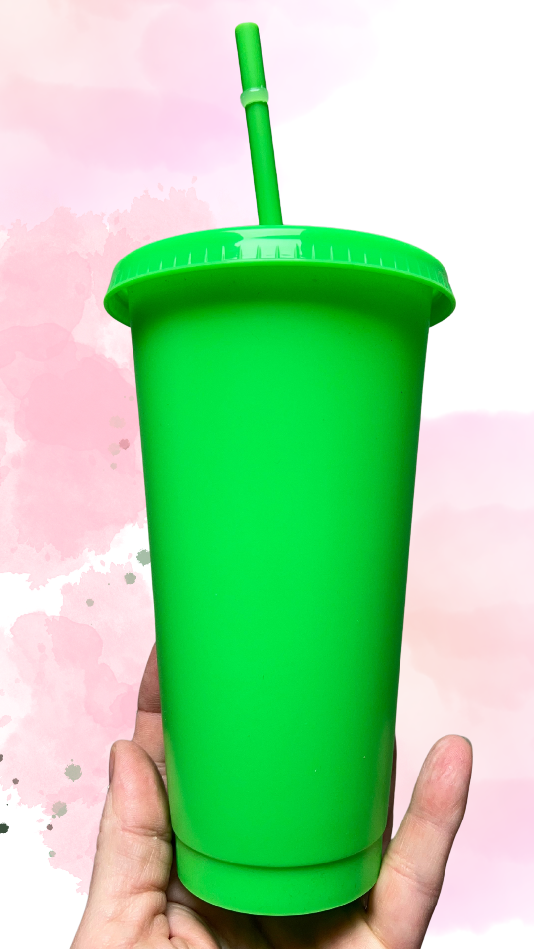 plastic tumbler 24oz -lime green