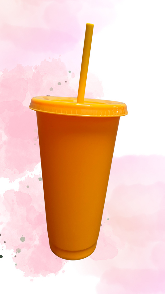 Plastic tumbler 24oz- orange #3