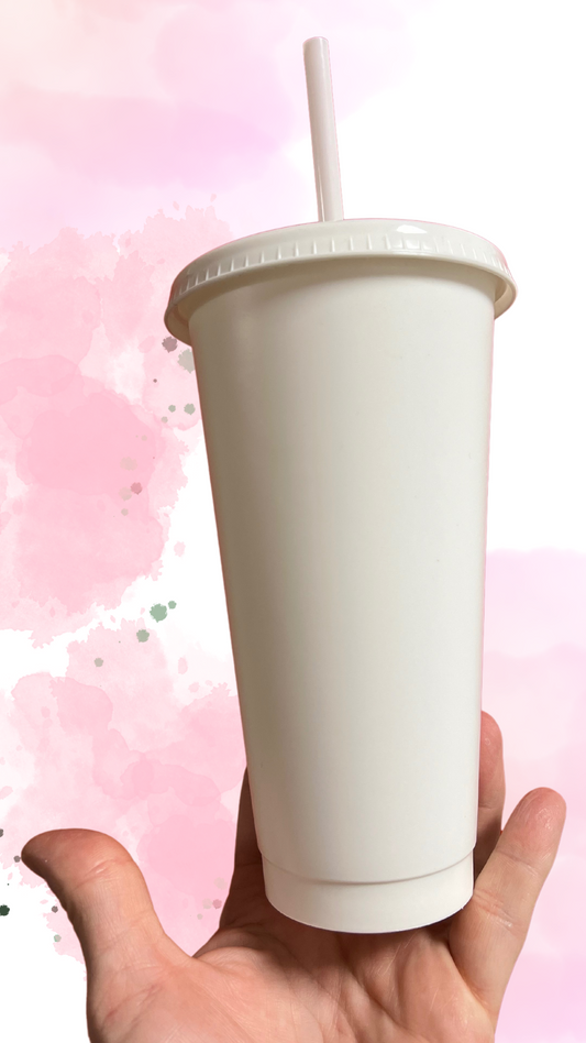 plastic tumbler 24oz  -White #15