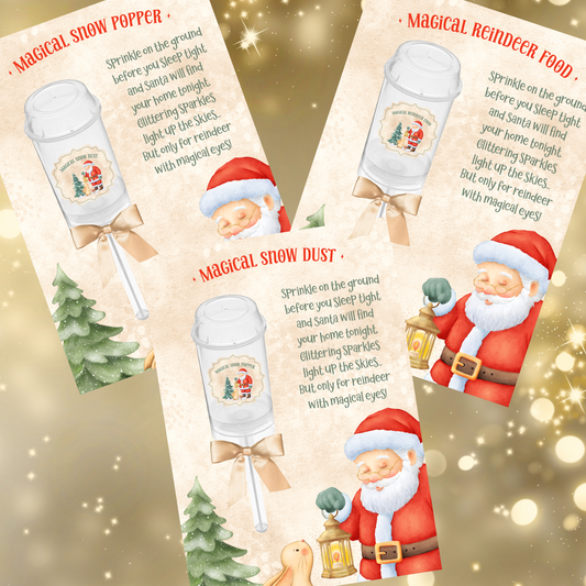 UVDTF Santa's Forest Friends snow popper decal