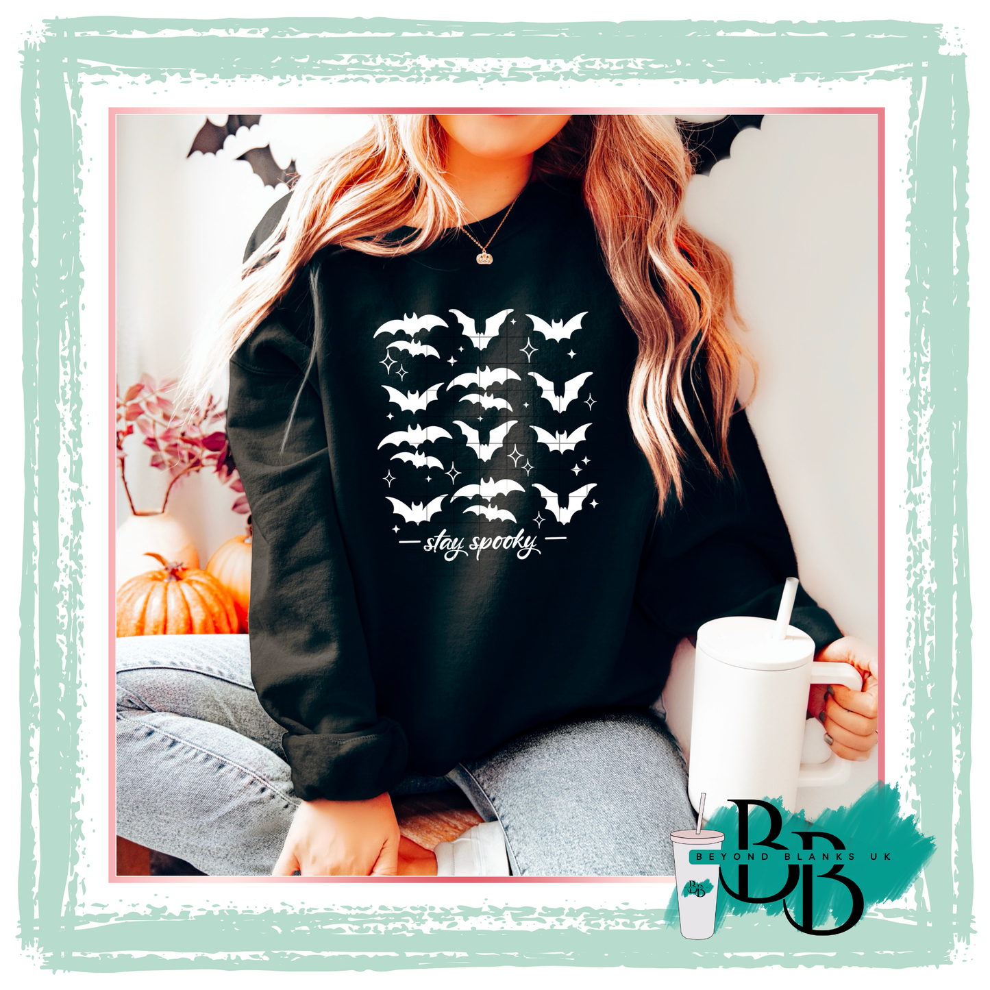 DTF- Stay spooky bats- white