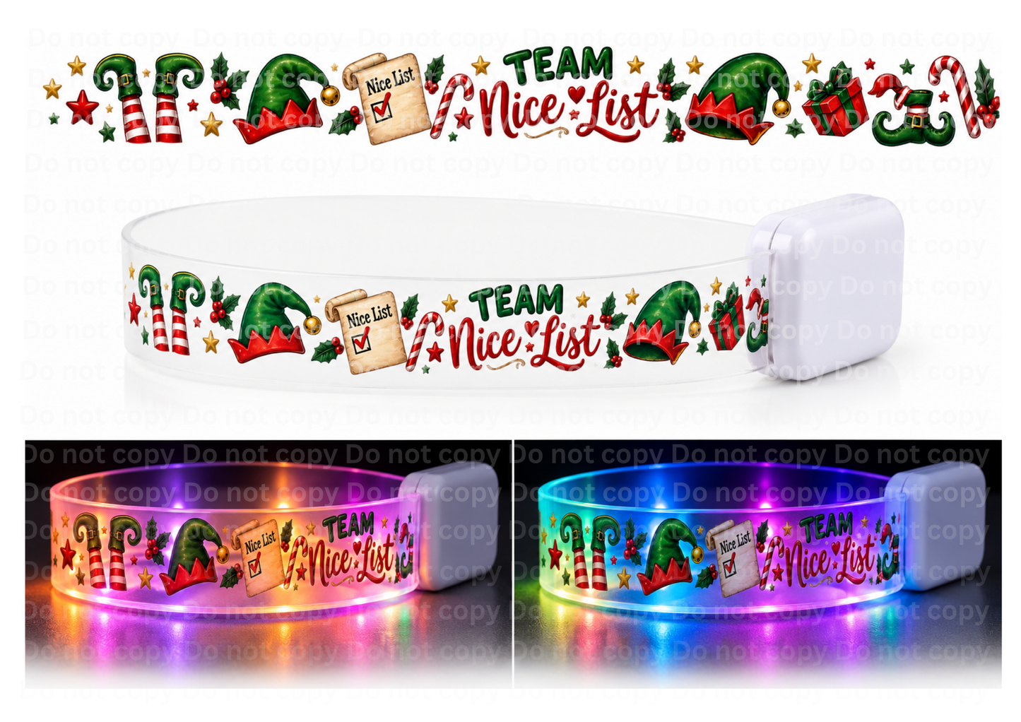 UVDTF - LED wristband-Team nice list