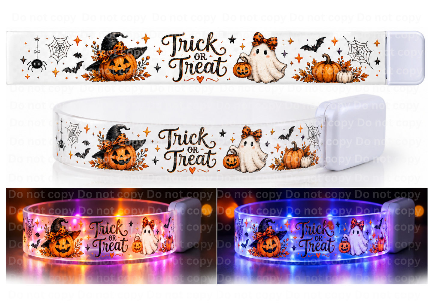 UVDTF - LED wristband- Trick or treat 2