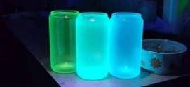 Glow in the dark Sublimation glass can tumblers 16oz