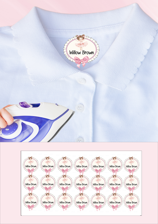 DTF - Name tags Ballerina bow