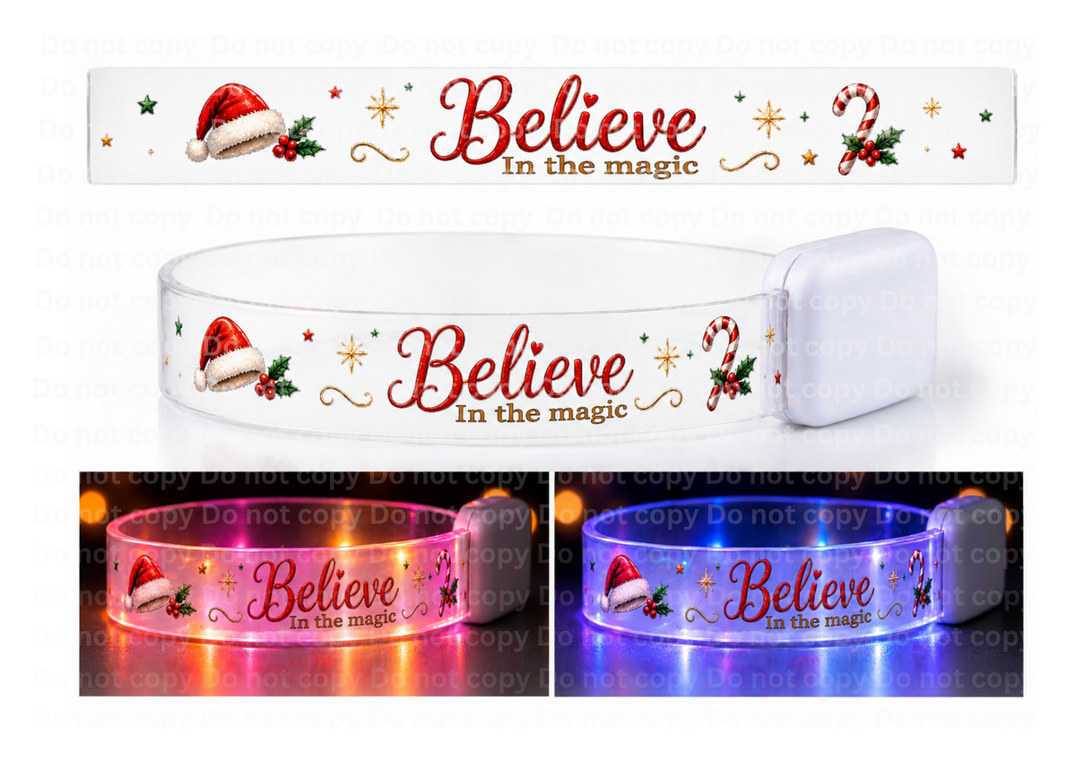 UVDTF - LED wristband -Lapland - Believe